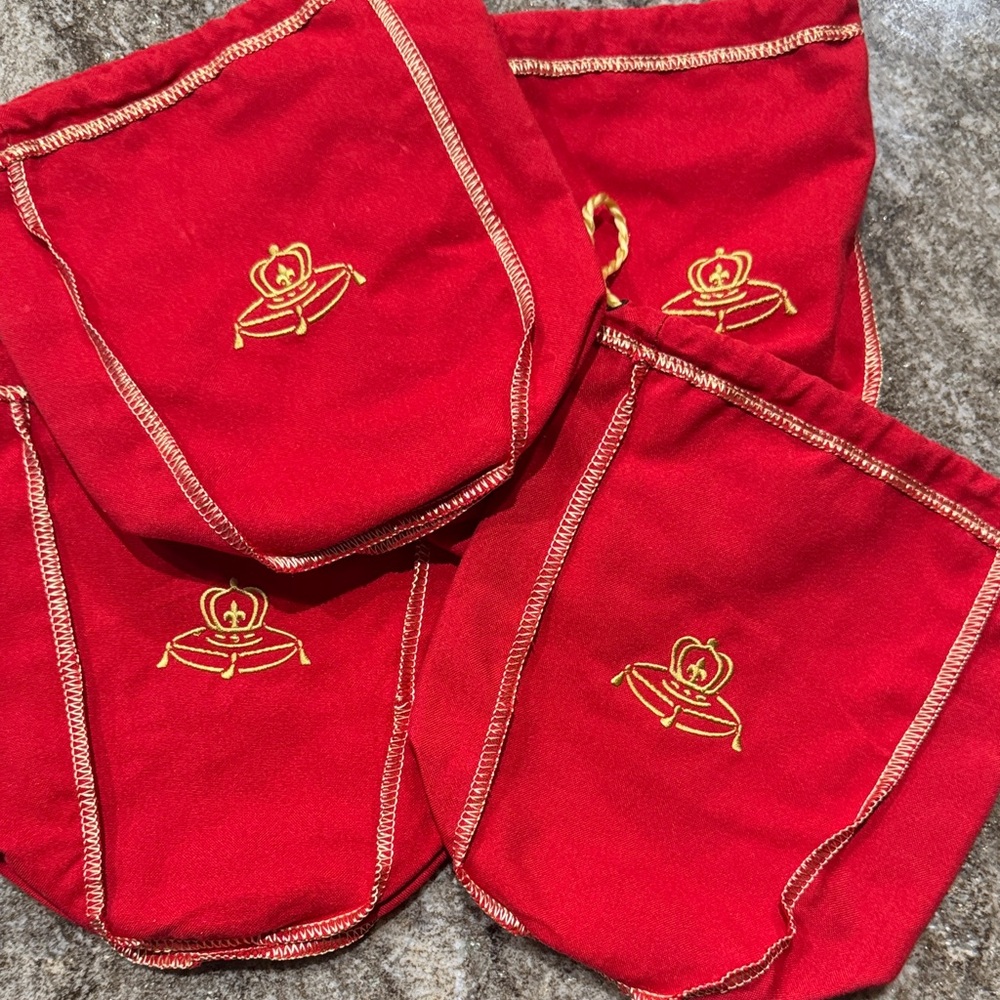 Crown Royal Reserve bags with Embroidered Logo set of 4